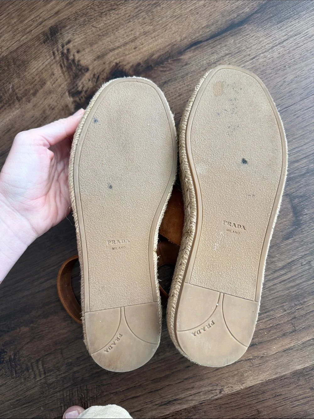PRADA - Suede Espadrille Sandals